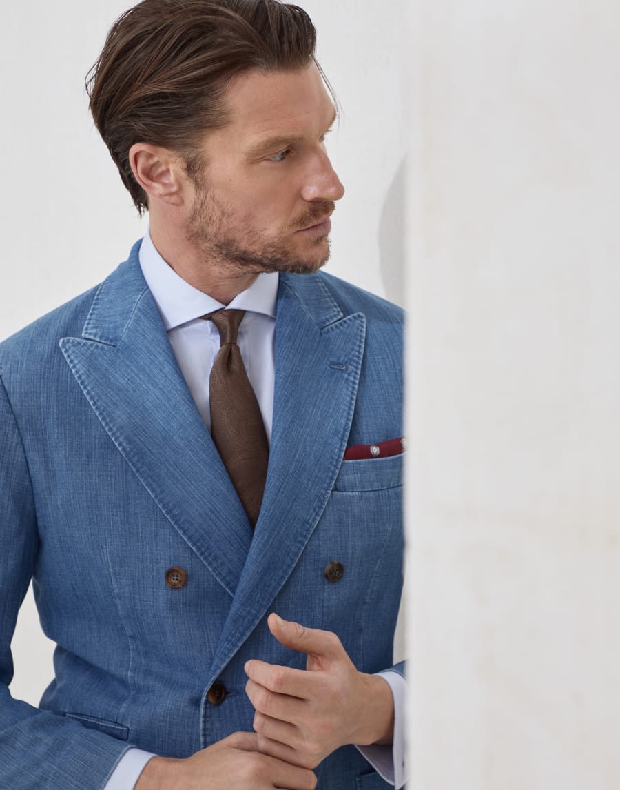 Denim blazer Light Blue Denim Man - Brunello Cucinelli