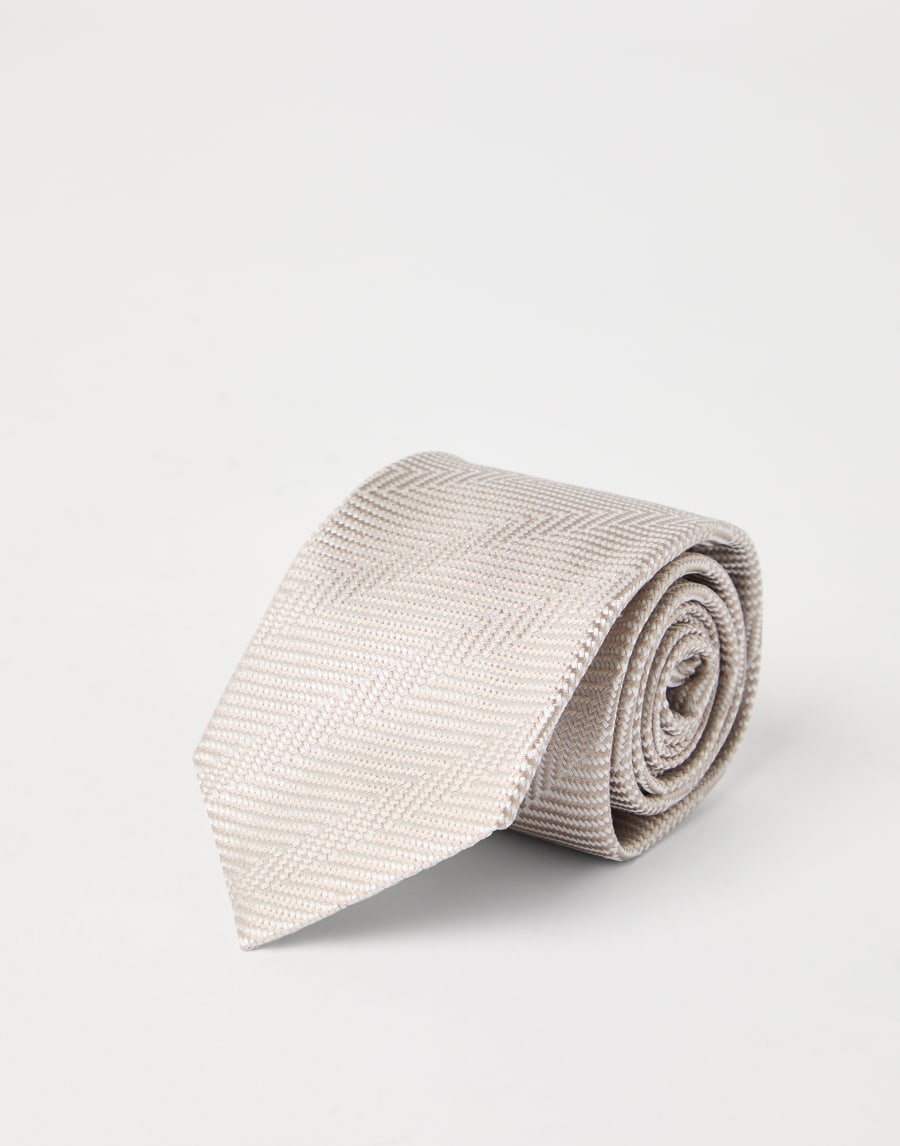 Herringbone necktie Salt Man - Brunello Cucinelli