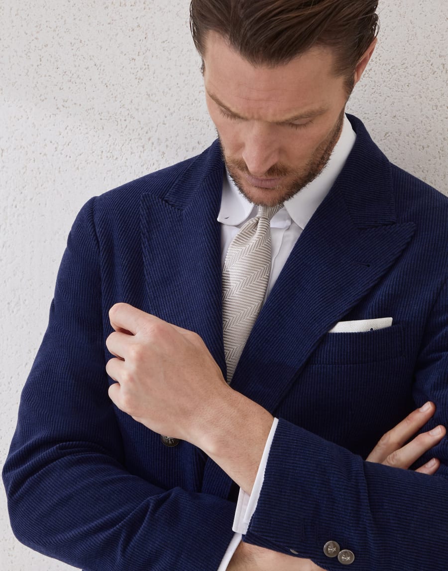 Herringbone necktie Salt Man - Brunello Cucinelli