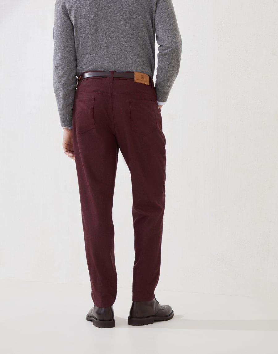 Flannel trousers Bordeaux Man - Brunello Cucinelli