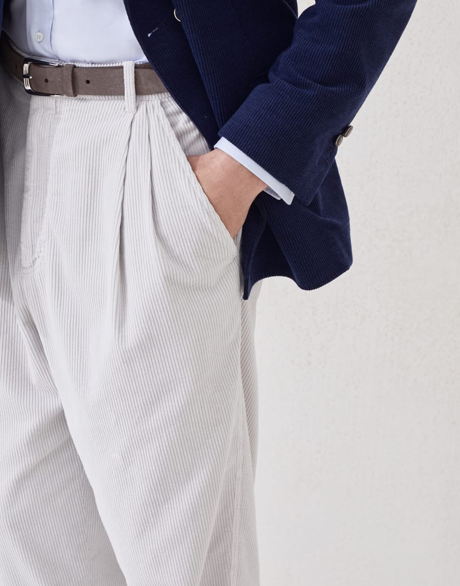 Tailor fit trousers Chalk Man - Brunello Cucinelli