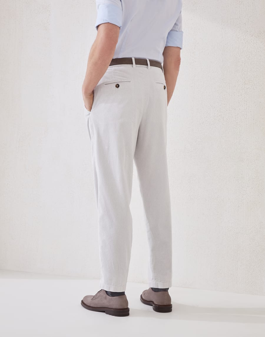 Tailor fit trousers Chalk Man - Brunello Cucinelli