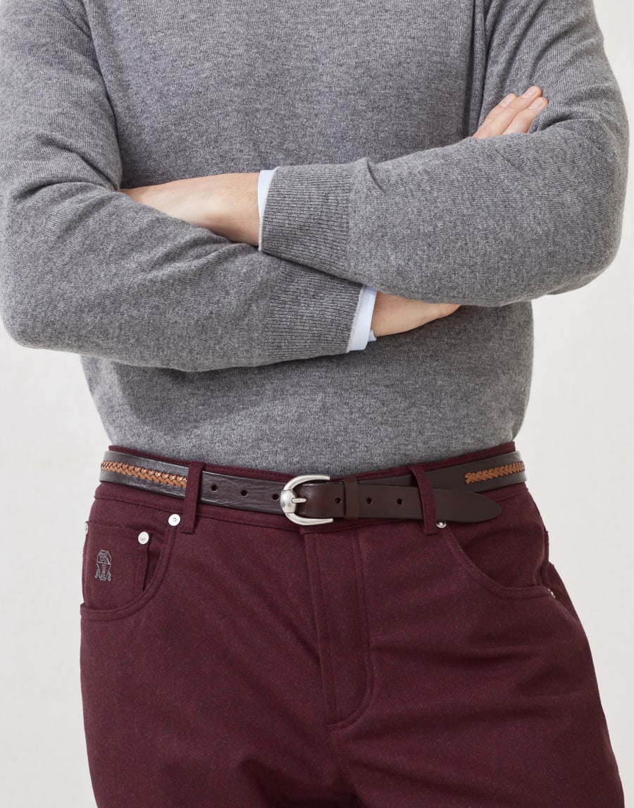 Leather belt Brown Man - Brunello Cucinelli