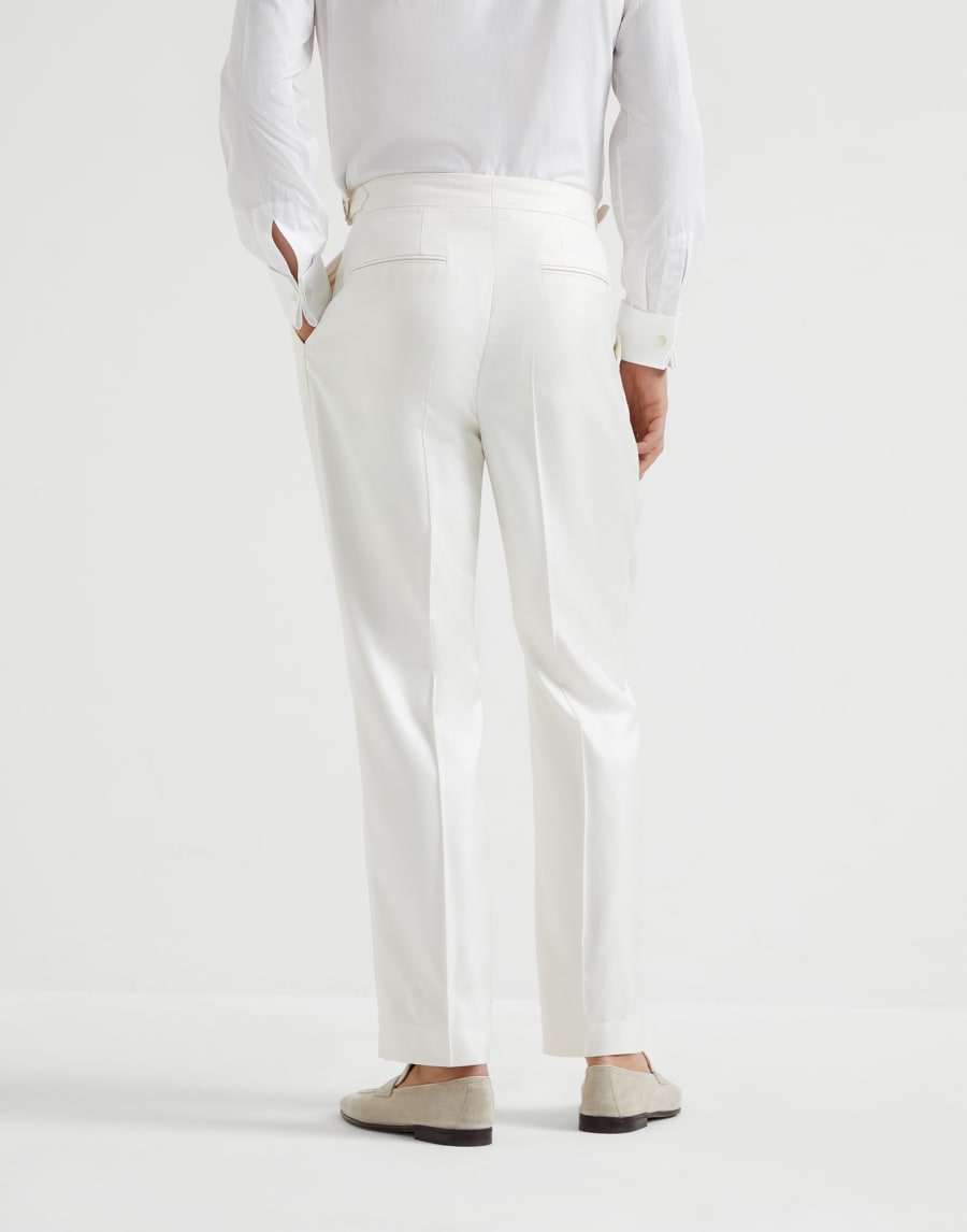 Pantalone Smoking Off-White Uomo - Brunello Cucinelli