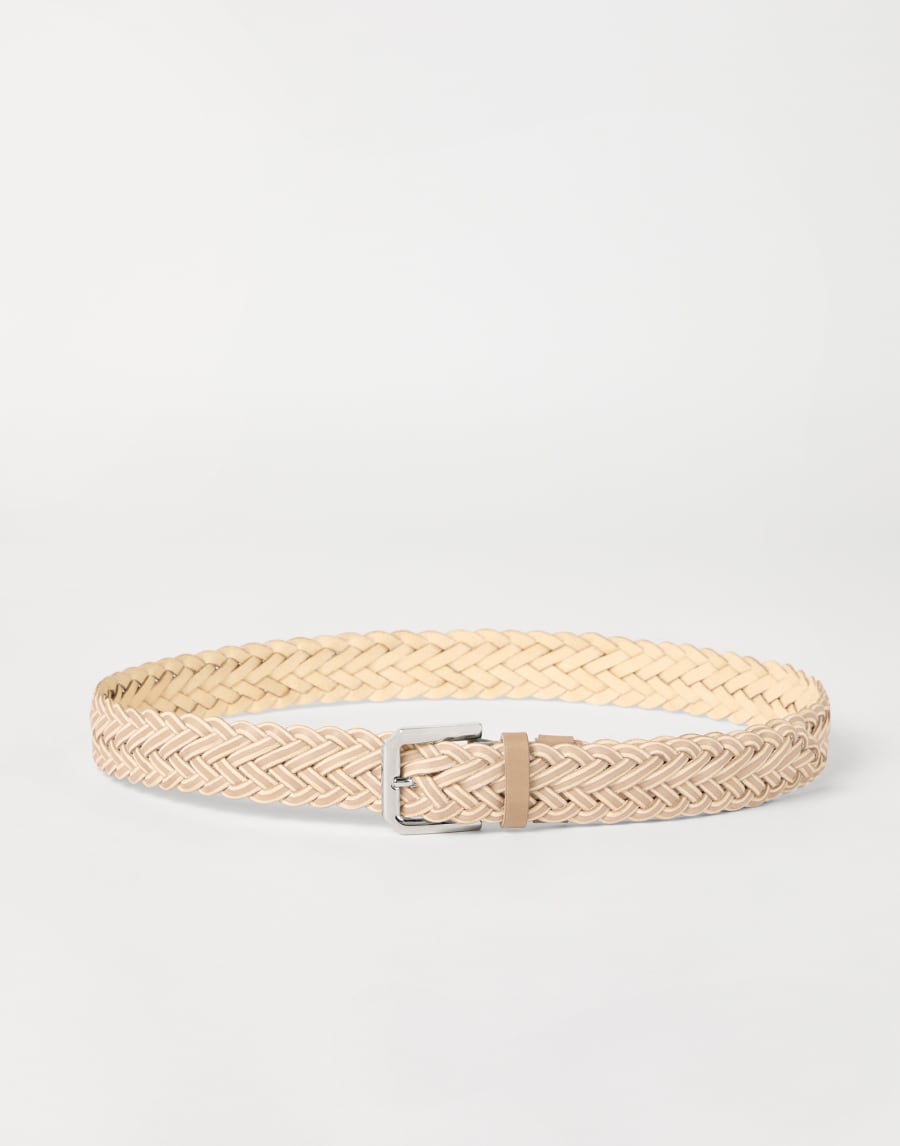 Braided two-tone  belt Shell Man - Brunello Cucinelli