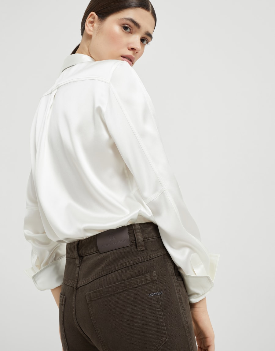 Straight five-pocket trousers Chocolate Woman - Brunello Cucinelli