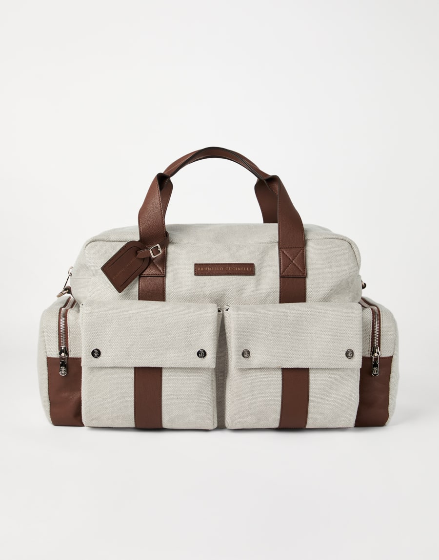 Water-resistant leisure bag Ecru Man - Brunello Cucinelli