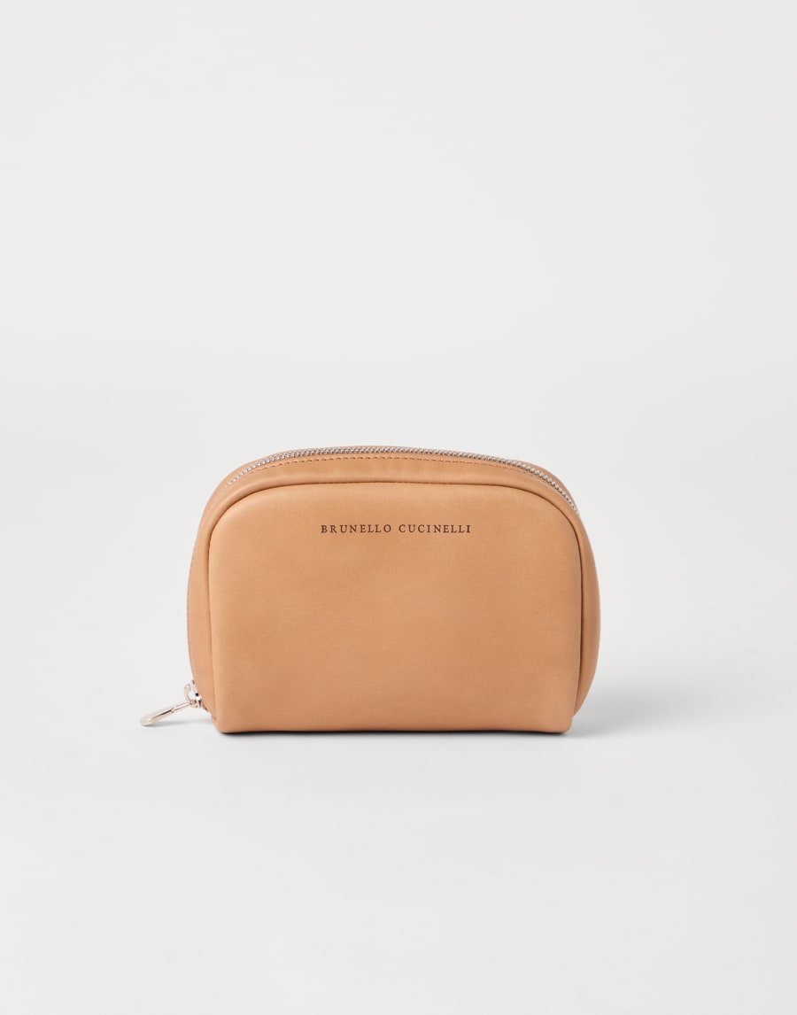 Calfskin beauty case Natural Man - Brunello Cucinelli
