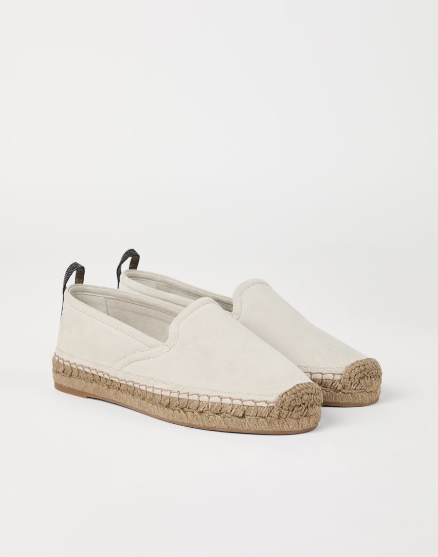 Espadrillas in camoscio Grigio Chiaro Donna - Brunello Cucinelli