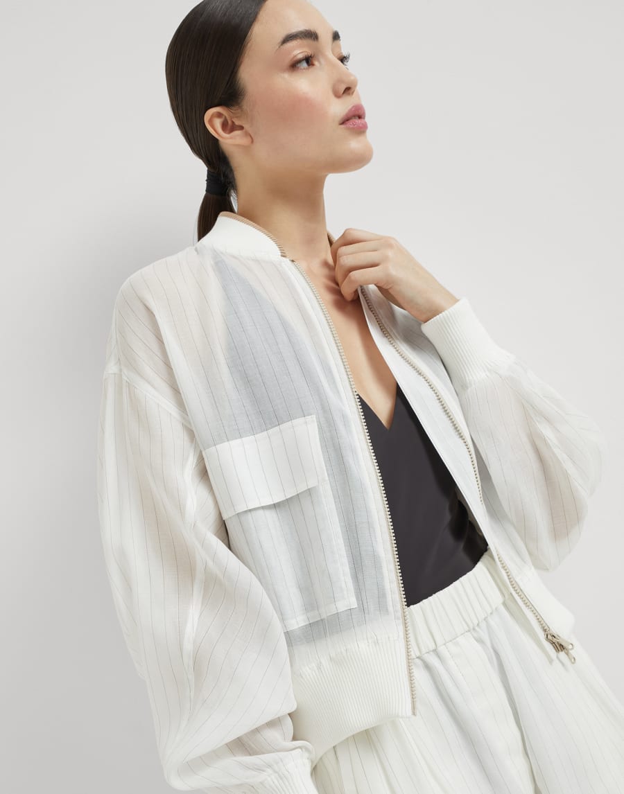 モニーレ付き ボンバージャケット バターイエロー レディース - Brunello Cucinelli