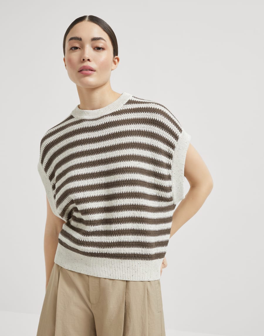 Dazzling T-shirt Chocolate Woman - Brunello Cucinelli