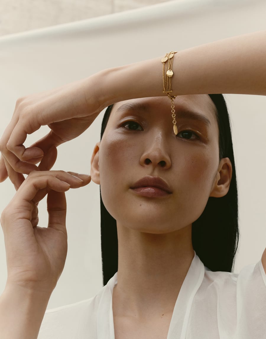 18K Gold bracelet with Diamond Gold Woman - Brunello Cucinelli