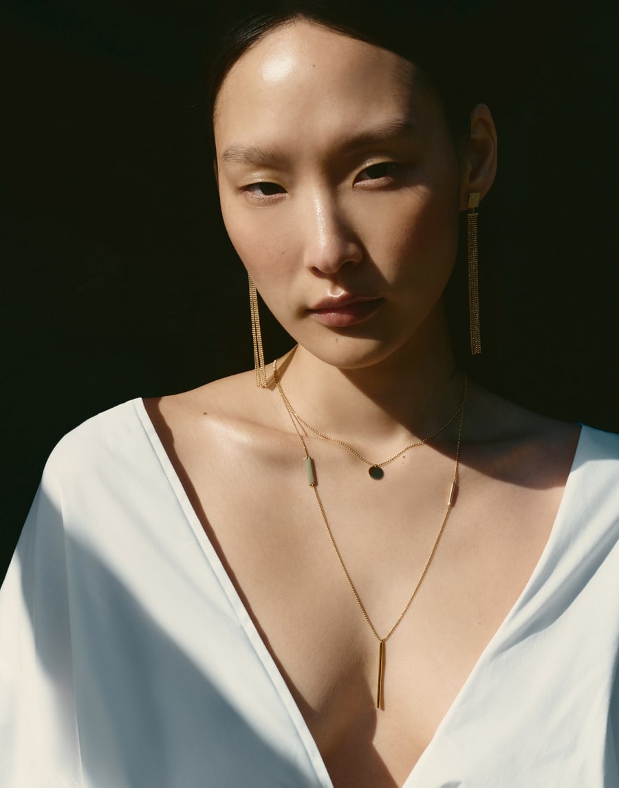 Gold with Diamond necklace Gold Woman - Brunello Cucinelli