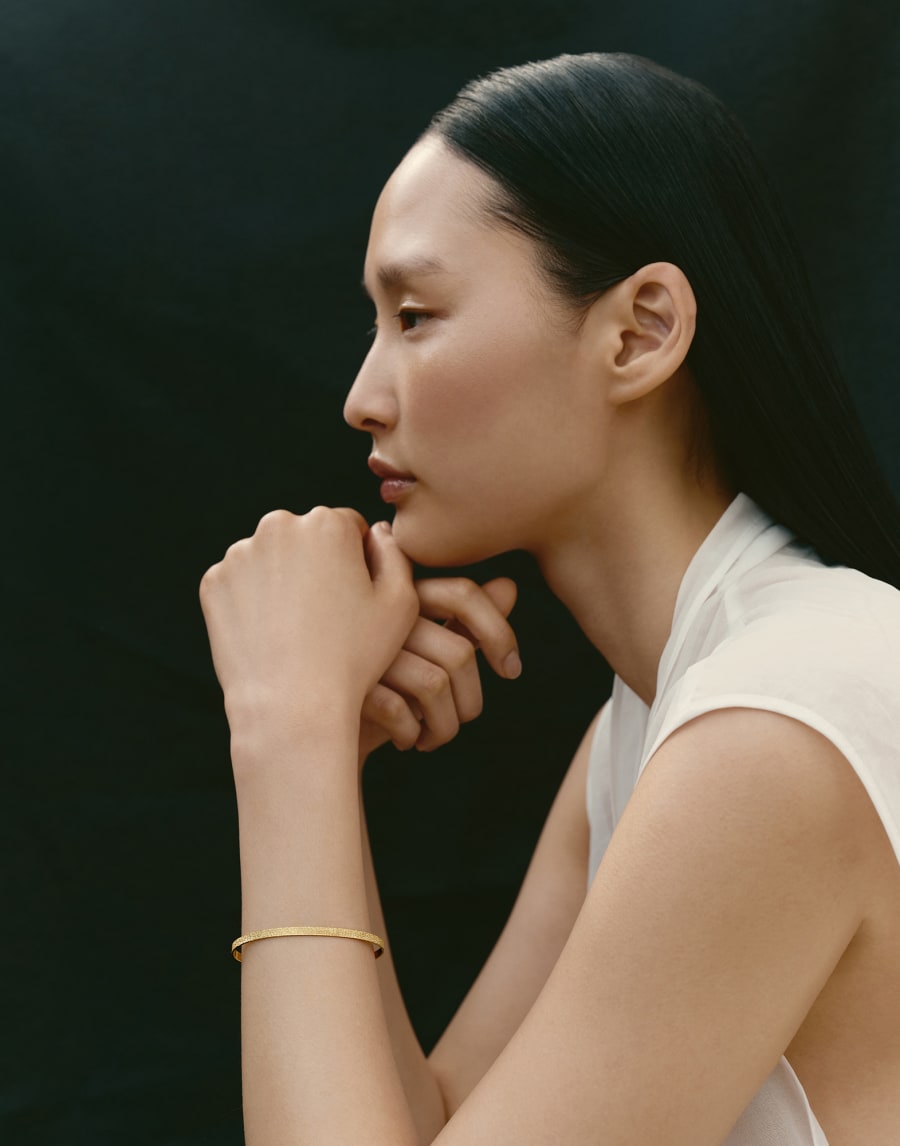 18K Gold bracelet with Diamond Gold Woman - Brunello Cucinelli