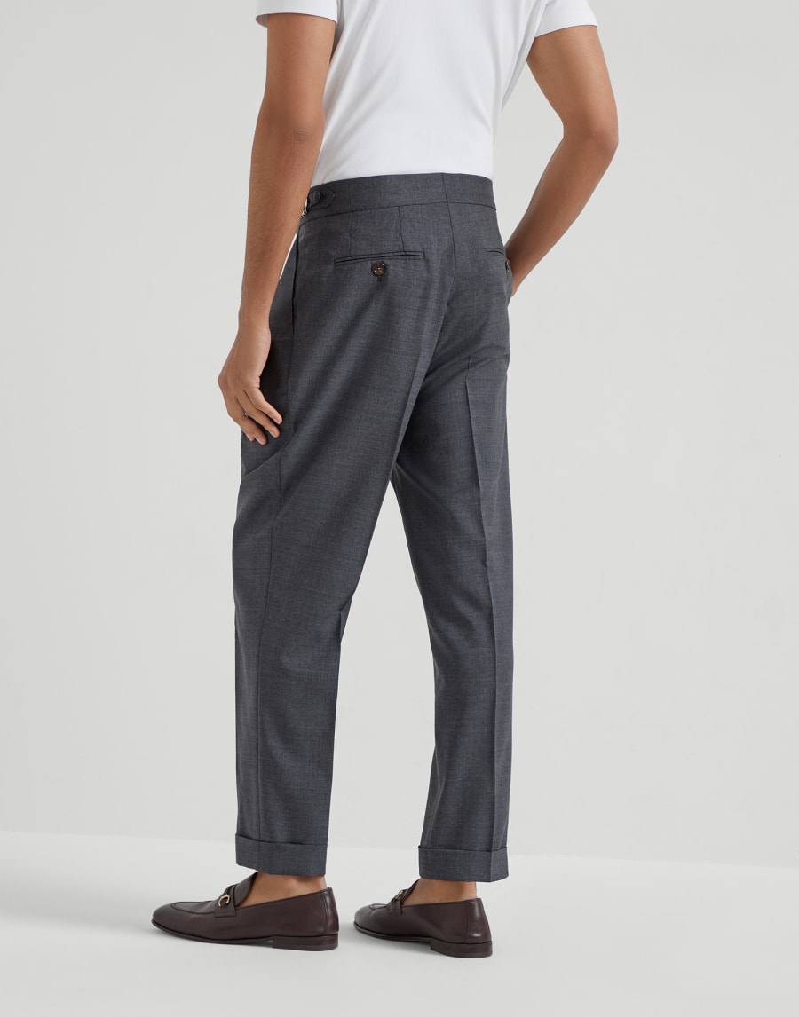 Virgin wool trousers Medium Grey Man - Brunello Cucinelli