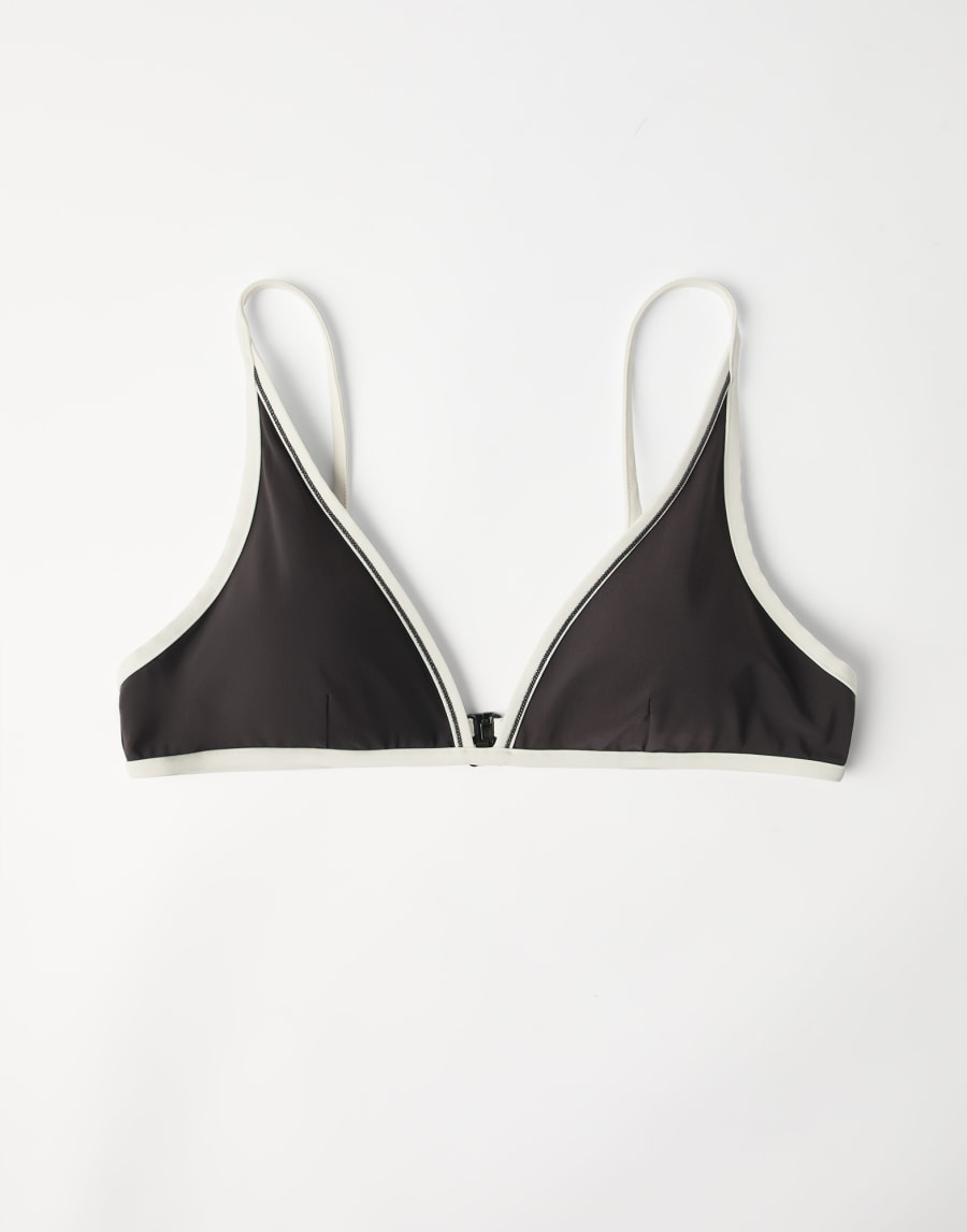 镶珠装饰比基尼泳衣 棕色 女款 - Brunello Cucinelli