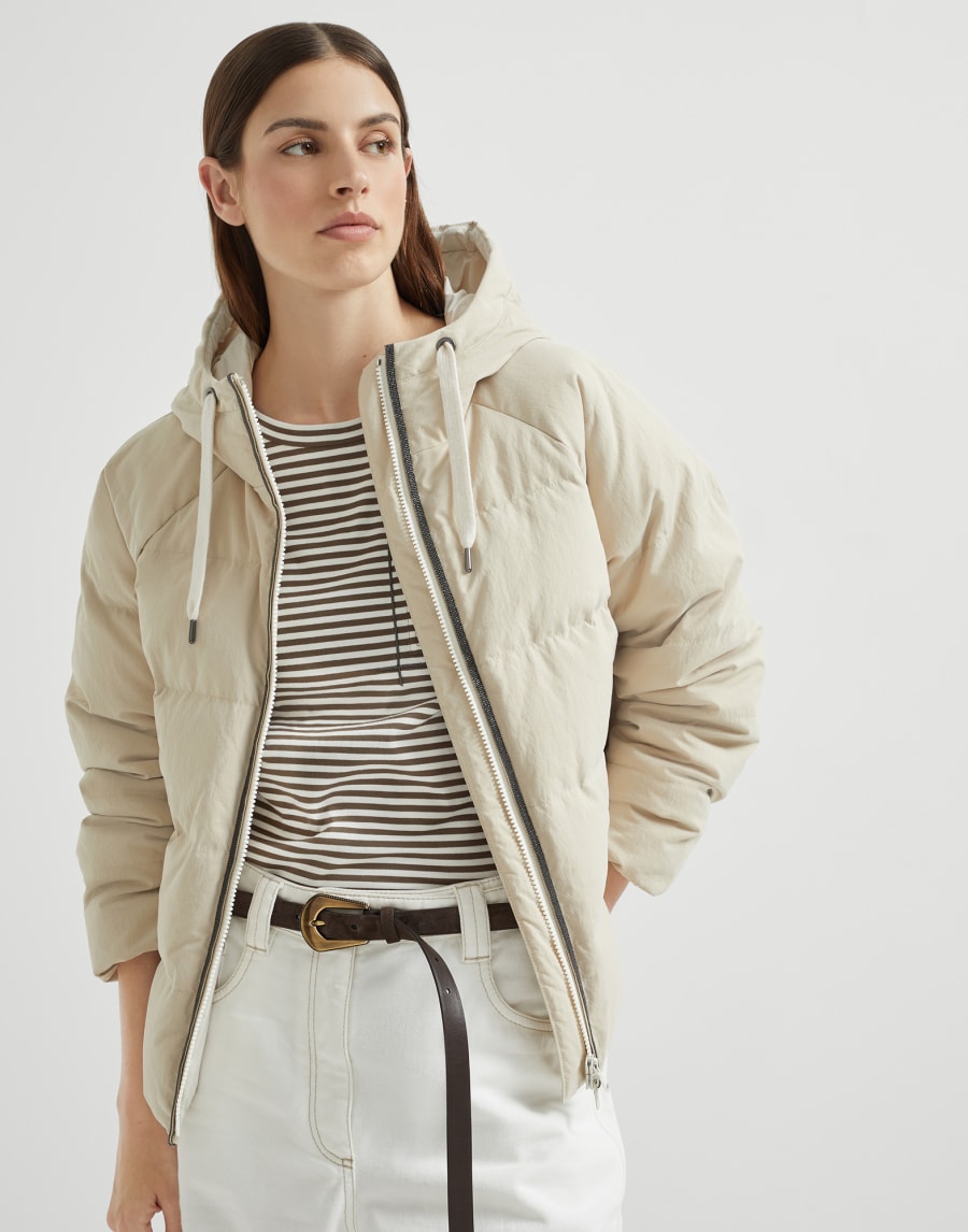 Down jacket with hood Buff Woman - Brunello Cucinelli
