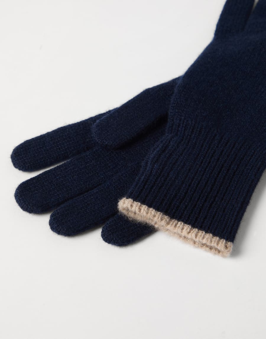 カシミヤニット グラブ ネイビーブルー メンズ - Brunello Cucinelli