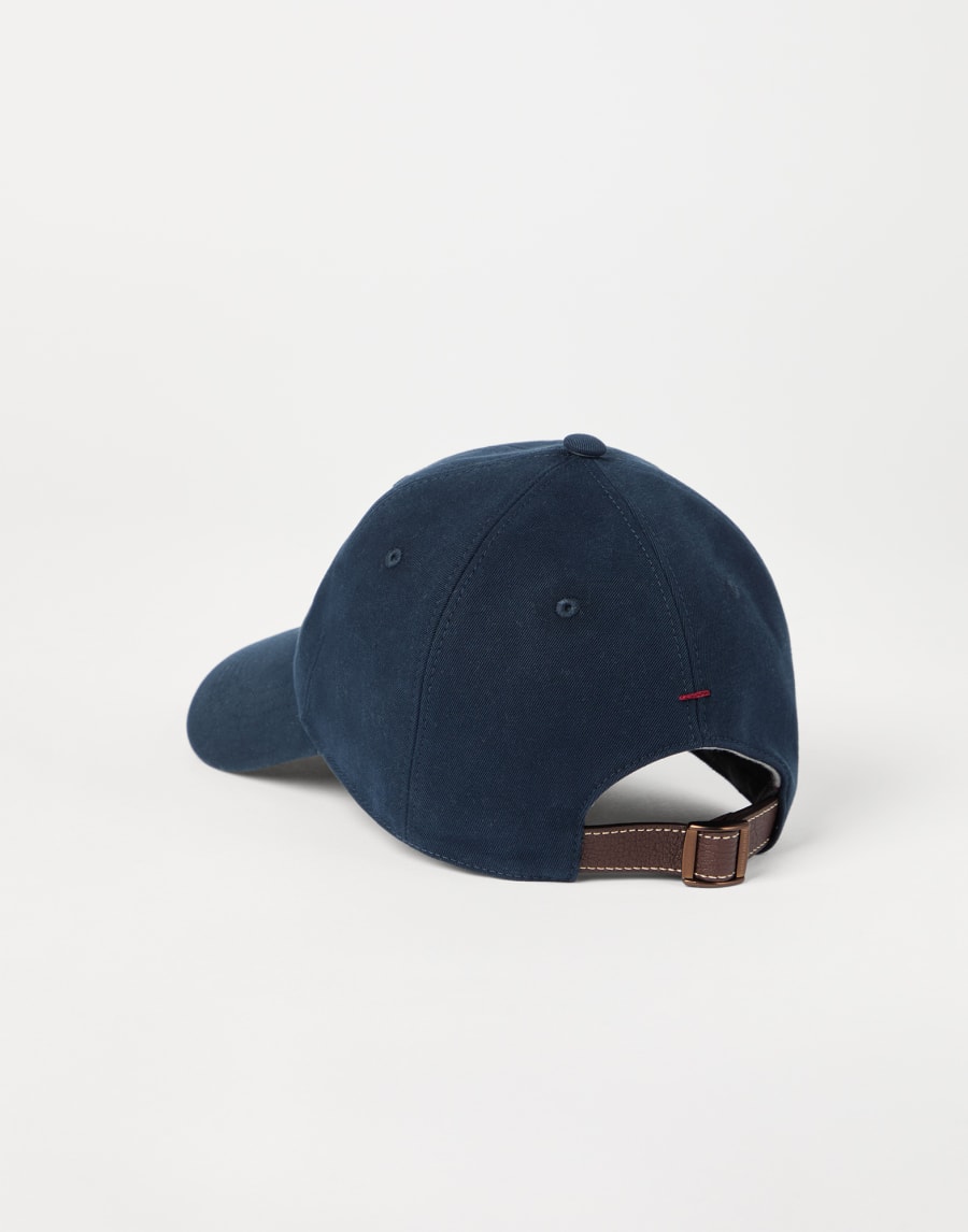 Baseball cap with embroidery Navy Blue Man - Brunello Cucinelli
