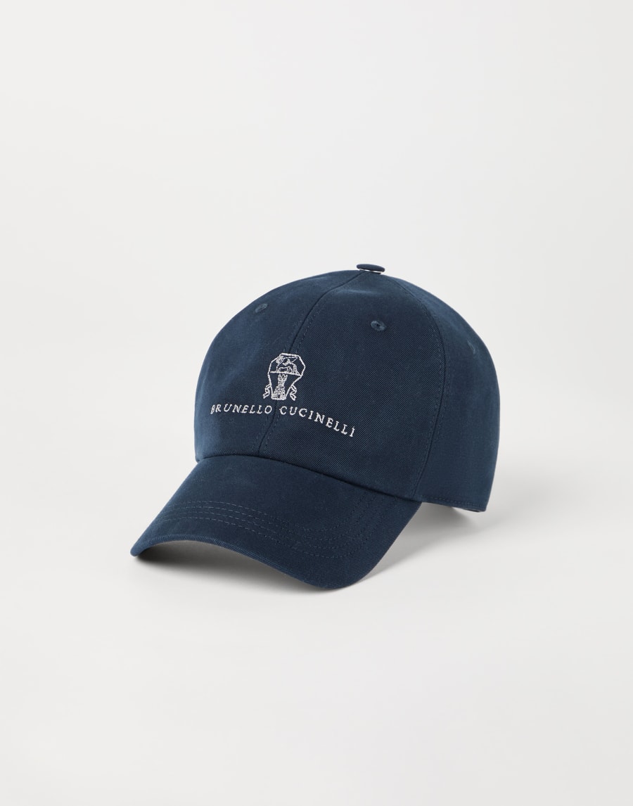 刺绣装饰篮球帽 海军蓝 男款 - Brunello Cucinelli