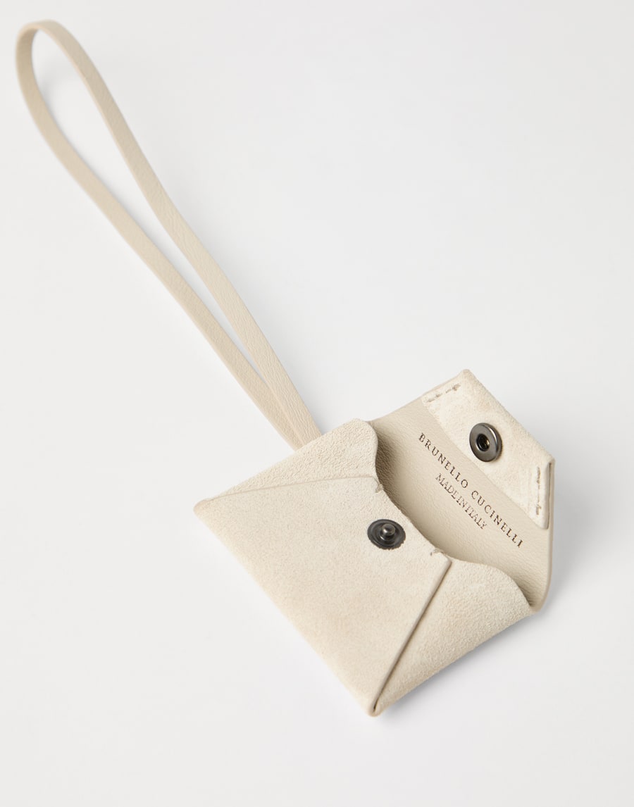 Suede handbag charm Ivory Woman - Brunello Cucinelli