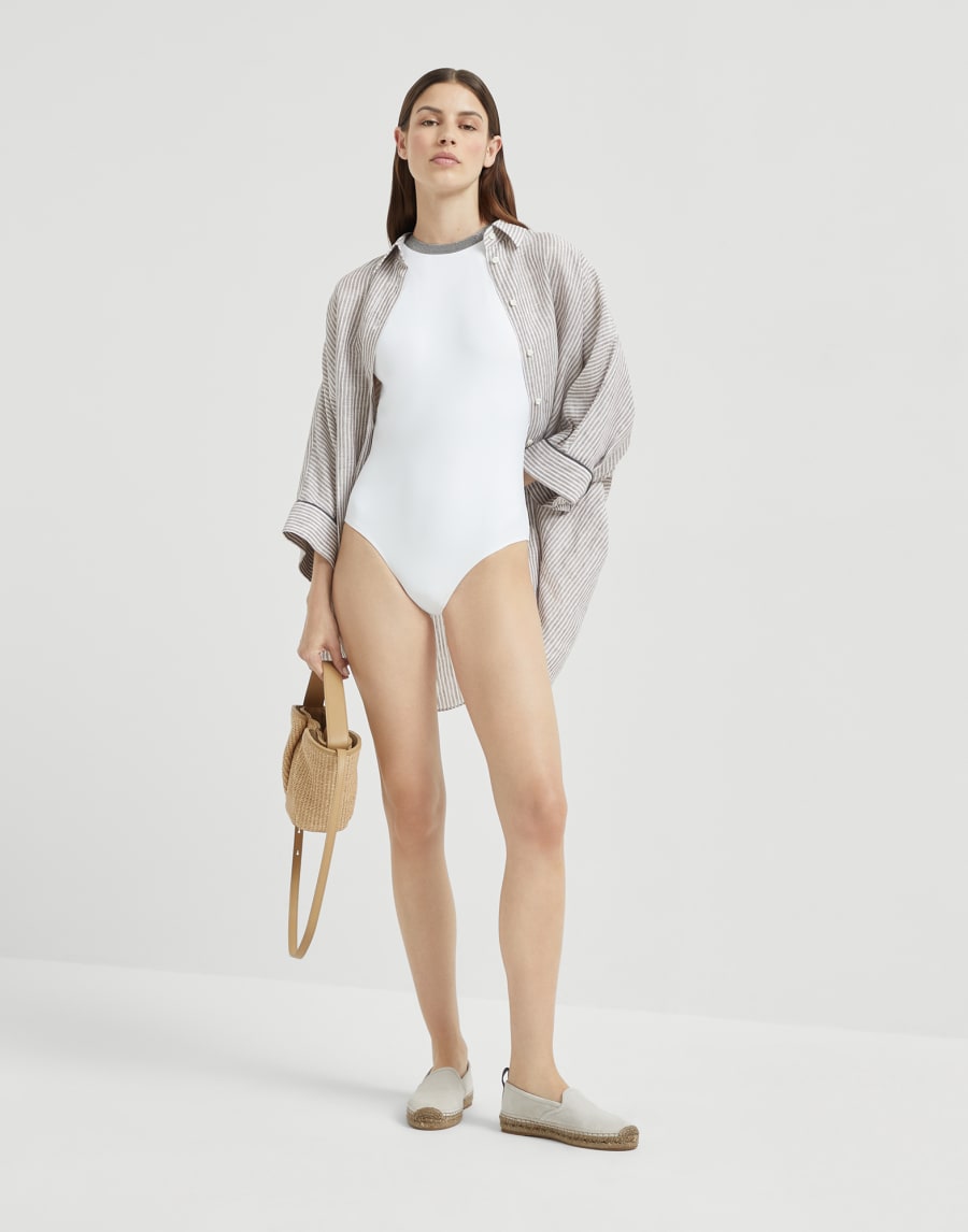 Bathing suit with monili White Woman - Brunello Cucinelli