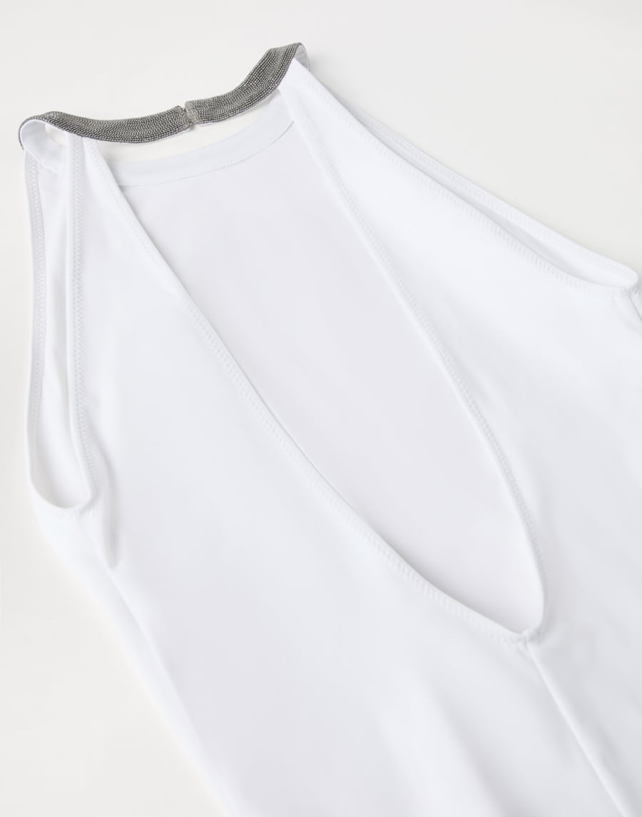 Bathing suit with monili White Woman - Brunello Cucinelli