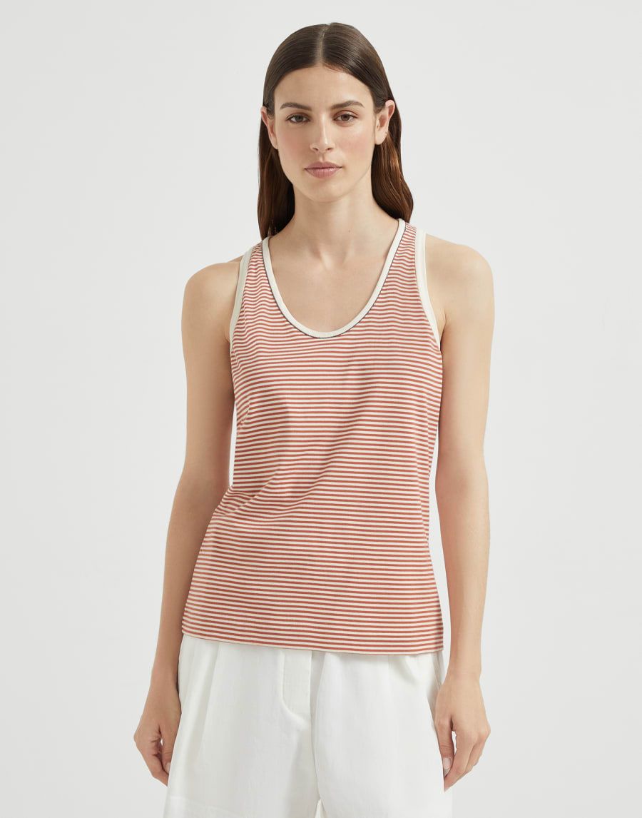 Top with monili Mandarin Woman - Brunello Cucinelli