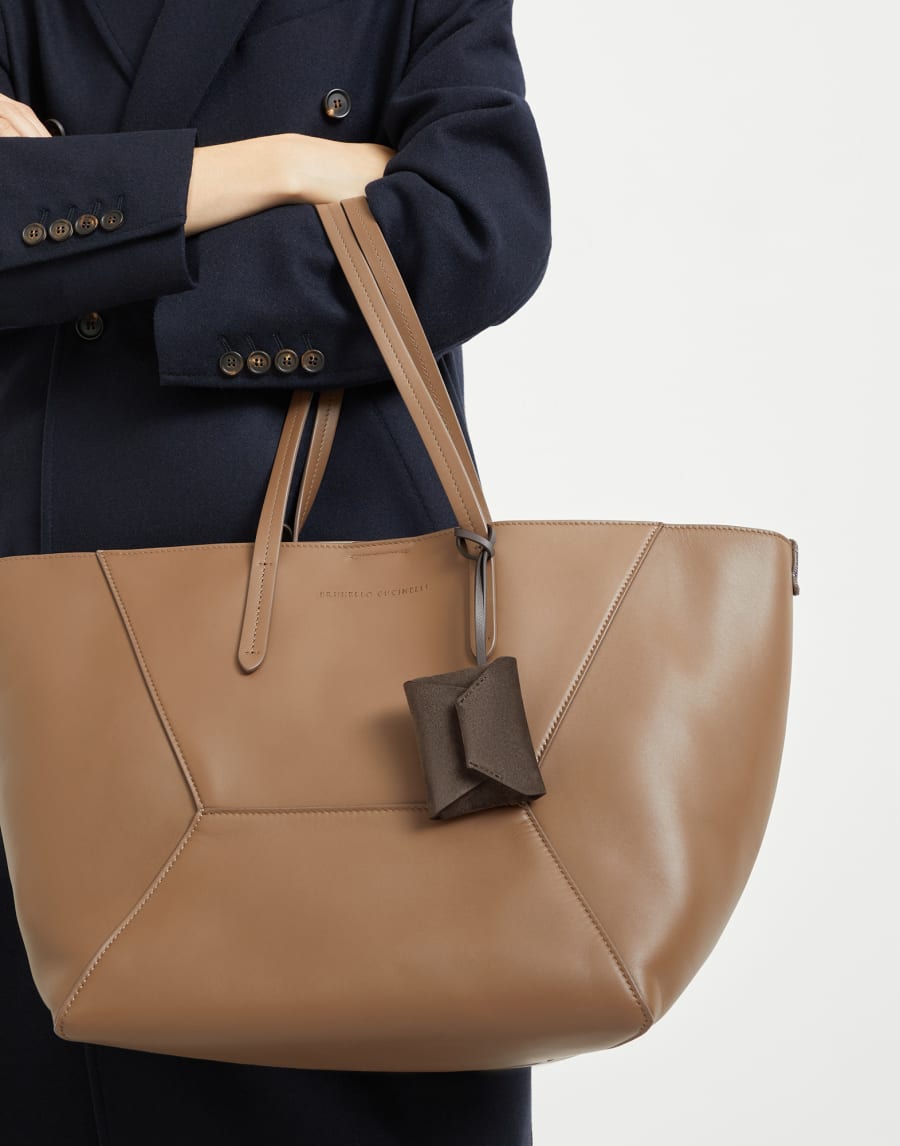 Suede handbag charm Rust Brown Woman - Brunello Cucinelli