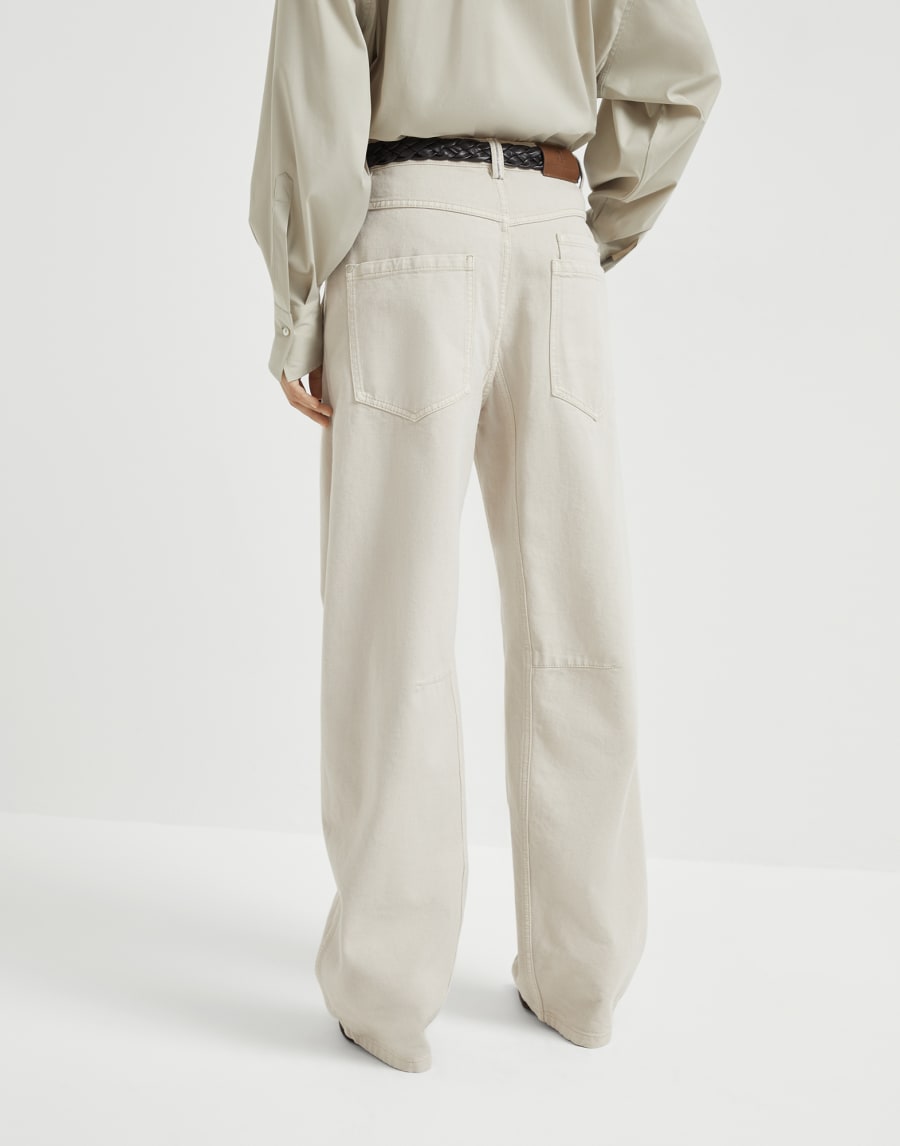Брюки Curved Soft Холодный Бежевый Женщина - Brunello Cucinelli