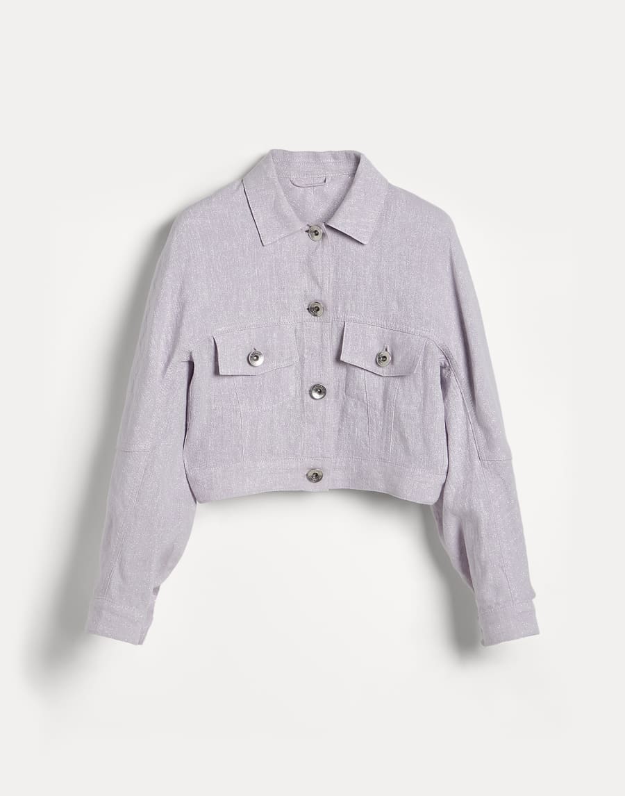 Sparkling Canvas outerwear Lilac Girls - Brunello Cucinelli