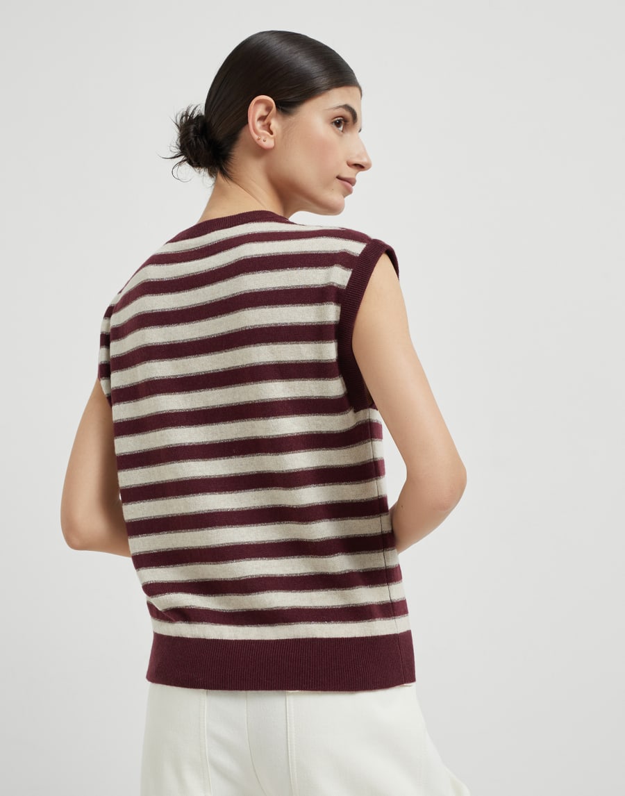 Cashmere knit vest Amaranth Woman - Brunello Cucinelli
