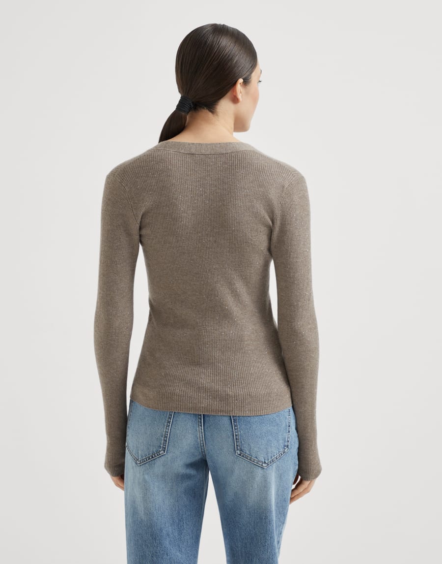 Cashmere cardigan Light Brown Woman - Brunello Cucinelli