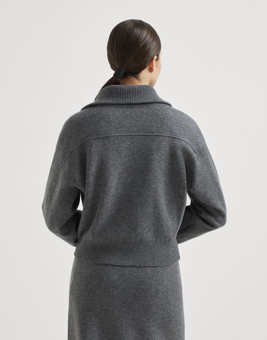 Double-knit cardigan Lead Woman - Brunello Cucinelli