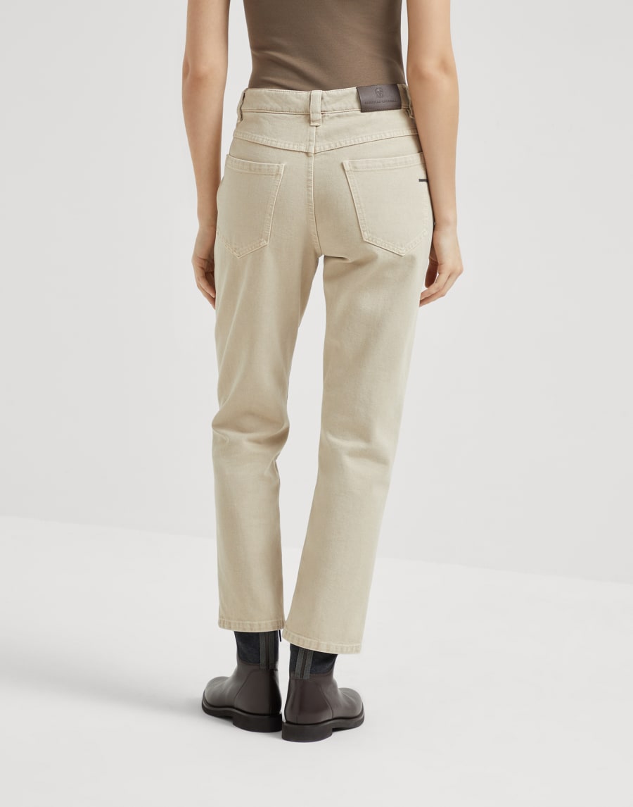 Straight five-pocket trousers Sand Woman - Brunello Cucinelli
