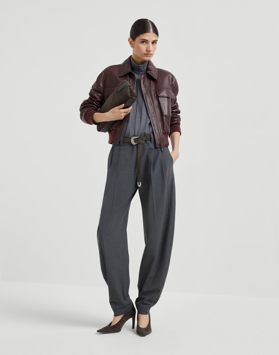 Dazzling Embroidery-Top Blei Damen - Brunello Cucinelli