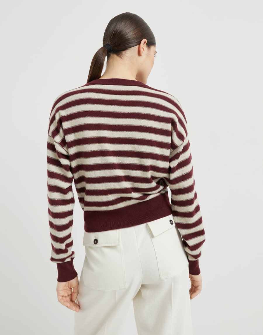 Cashmere cardigan Amaranth Woman - Brunello Cucinelli