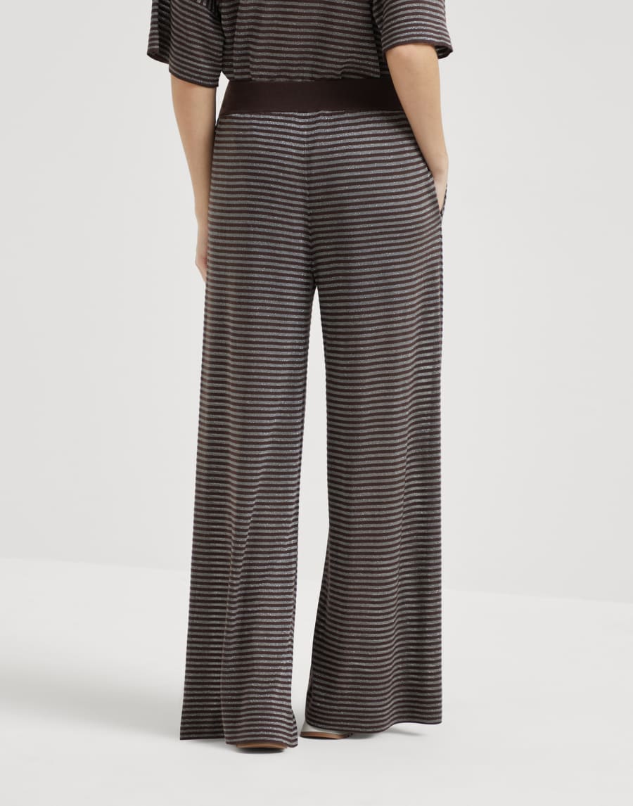 Lightweight knit trousers Cocoa Woman - Brunello Cucinelli