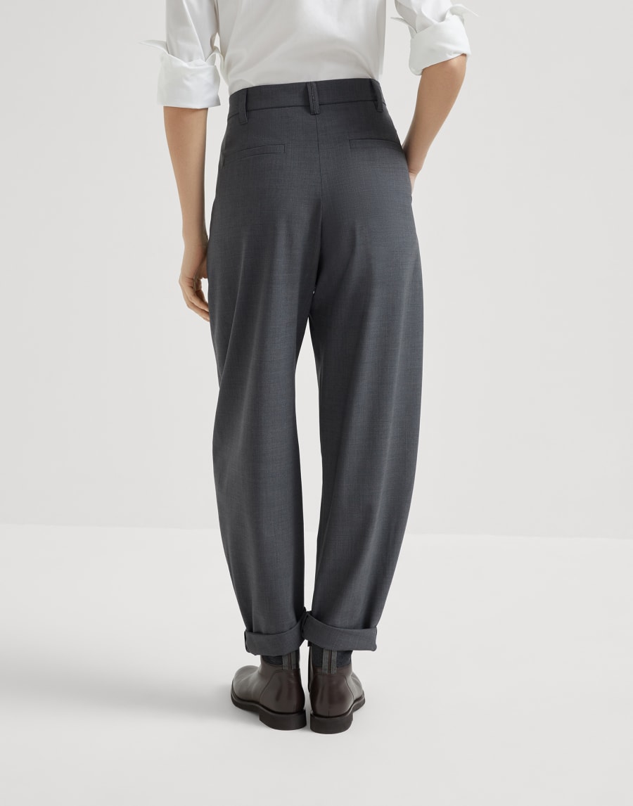 Pantalon Slouchy Anthracite Femme - Brunello Cucinelli