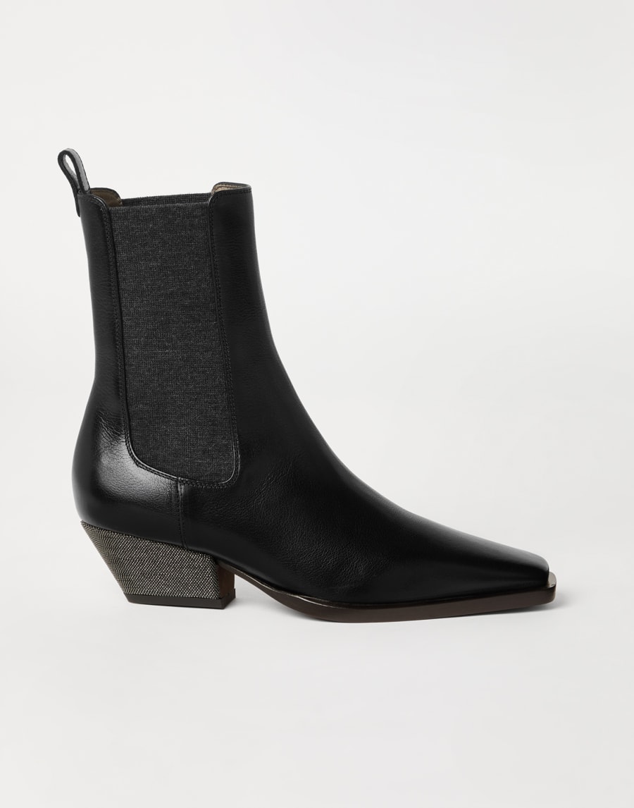 Botines Chelsea con Monile Negro Mujer - Brunello Cucinelli