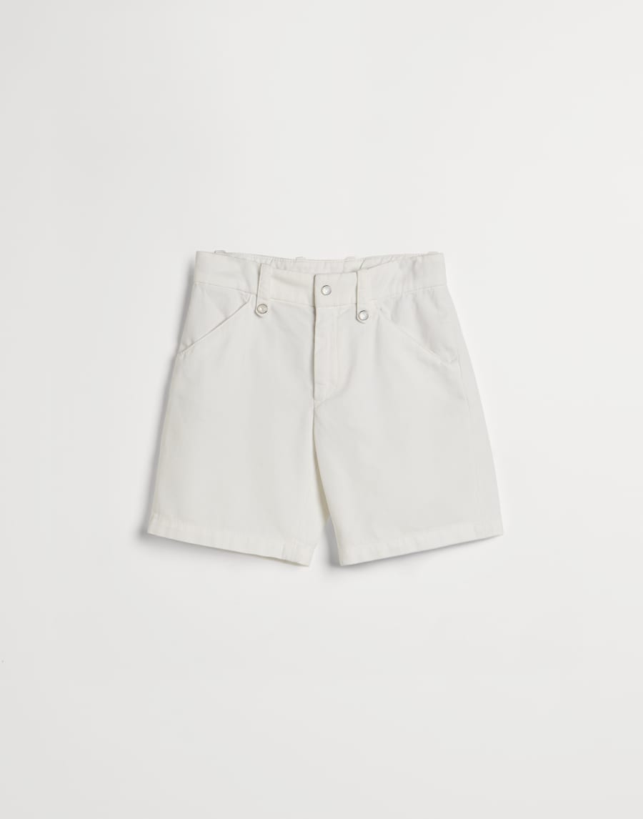 ギャバジン バミューダパンツ スノー ボーイズ - Brunello Cucinelli