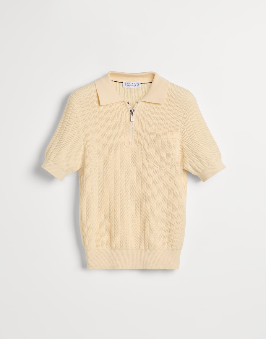 ジップ付き ポロシャツ ジンジャー ボーイズ - Brunello Cucinelli