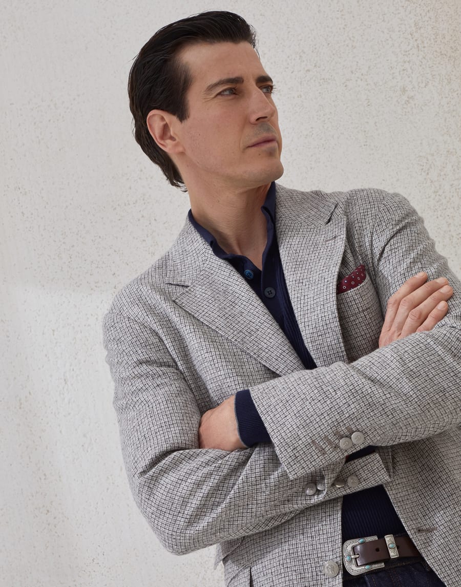 Maglia stile polo Blu Navy Uomo - Brunello Cucinelli