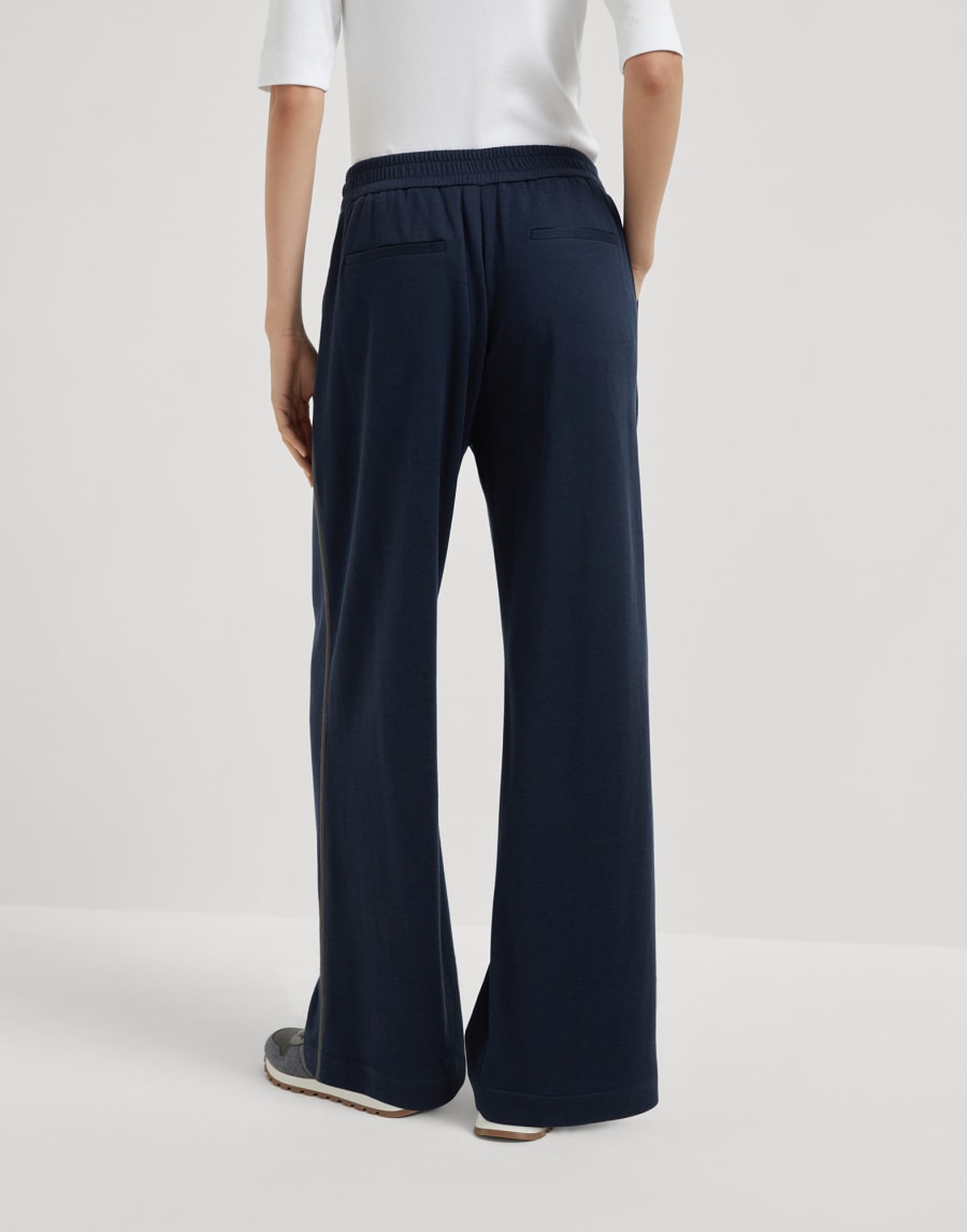 Pantalone Wide Notte Donna - Brunello Cucinelli
