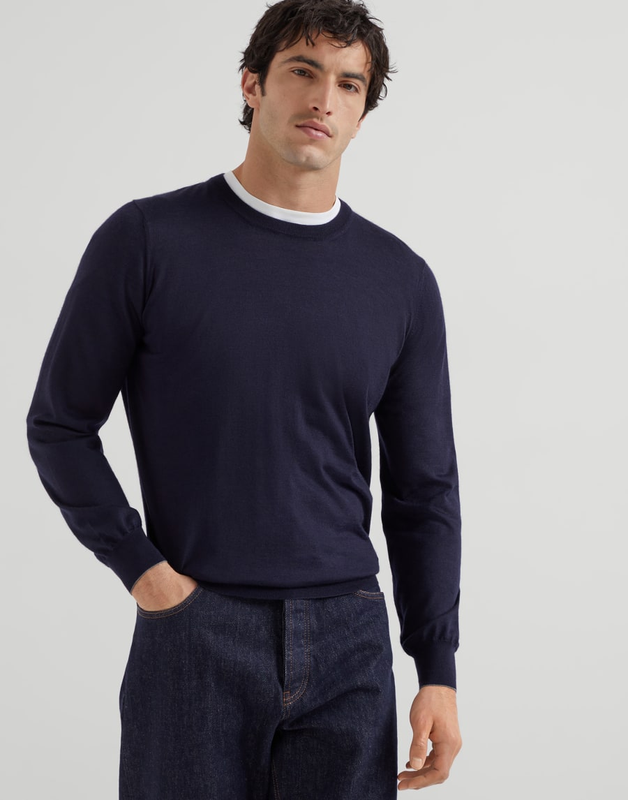 Maglia leggera Blu Navy Uomo - Brunello Cucinelli