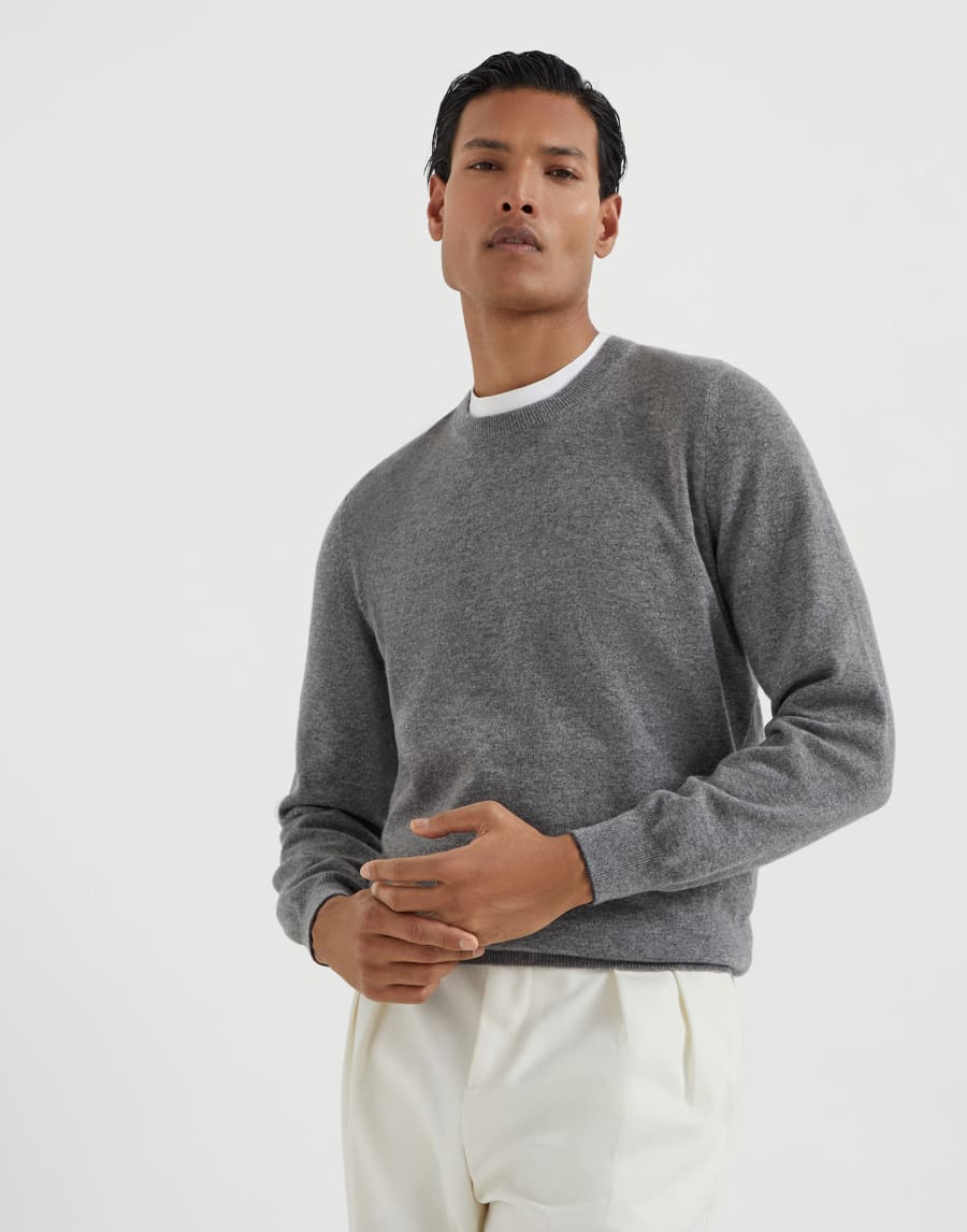 Cashmere sweater Dark Grey Man - Brunello Cucinelli