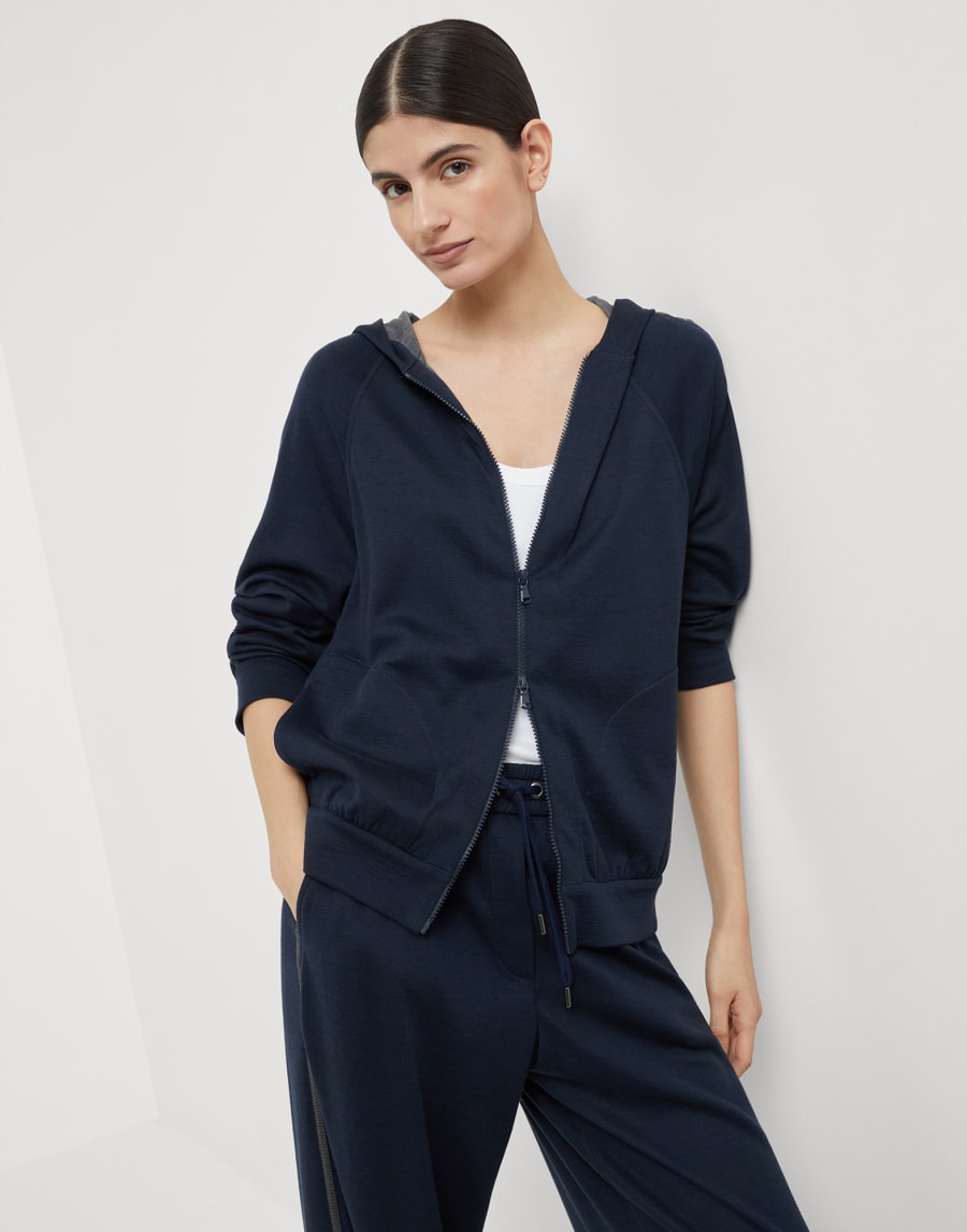 Topwear in interlock Notte Donna - Brunello Cucinelli