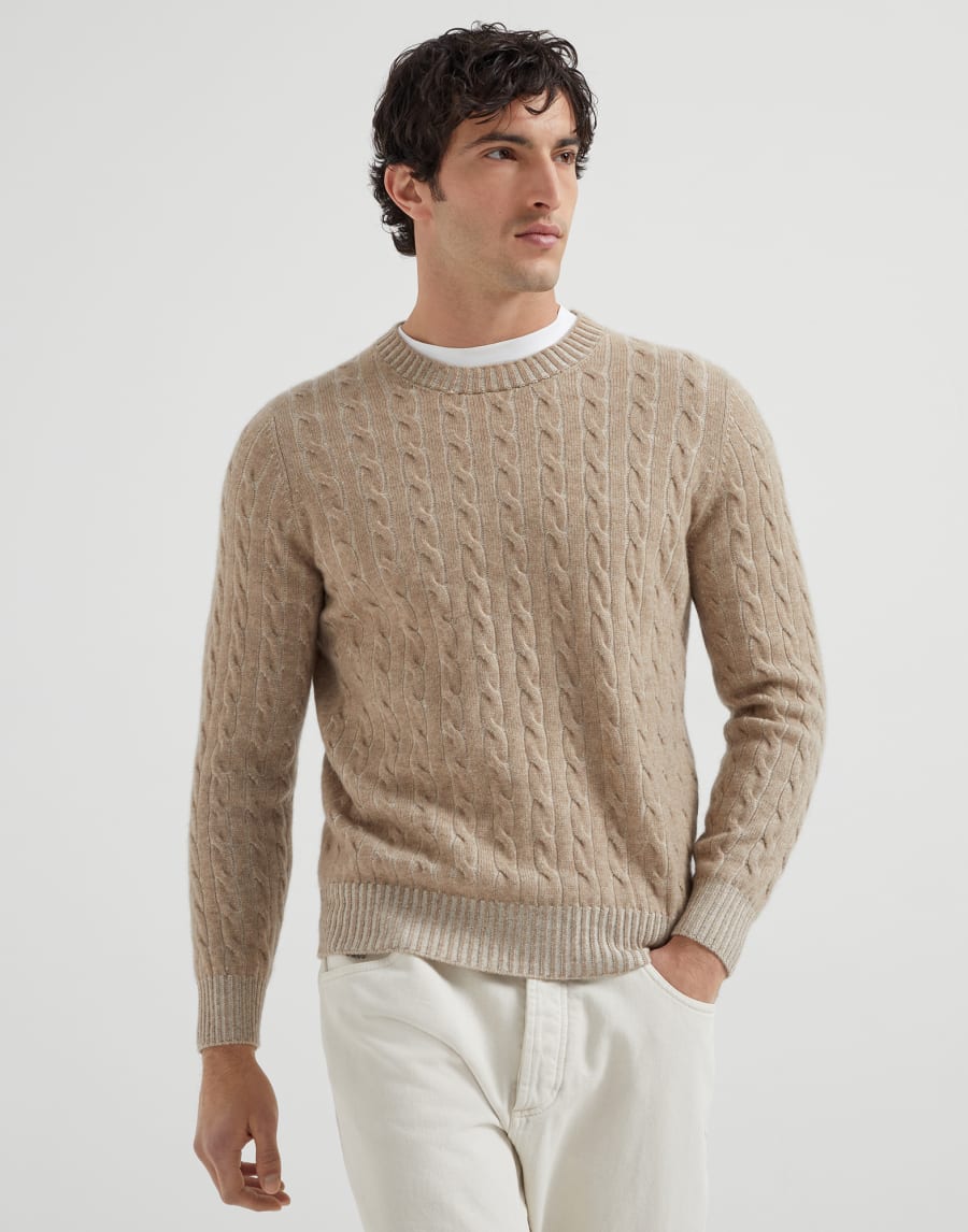 Maglia vanisé Marrone Uomo - Brunello Cucinelli