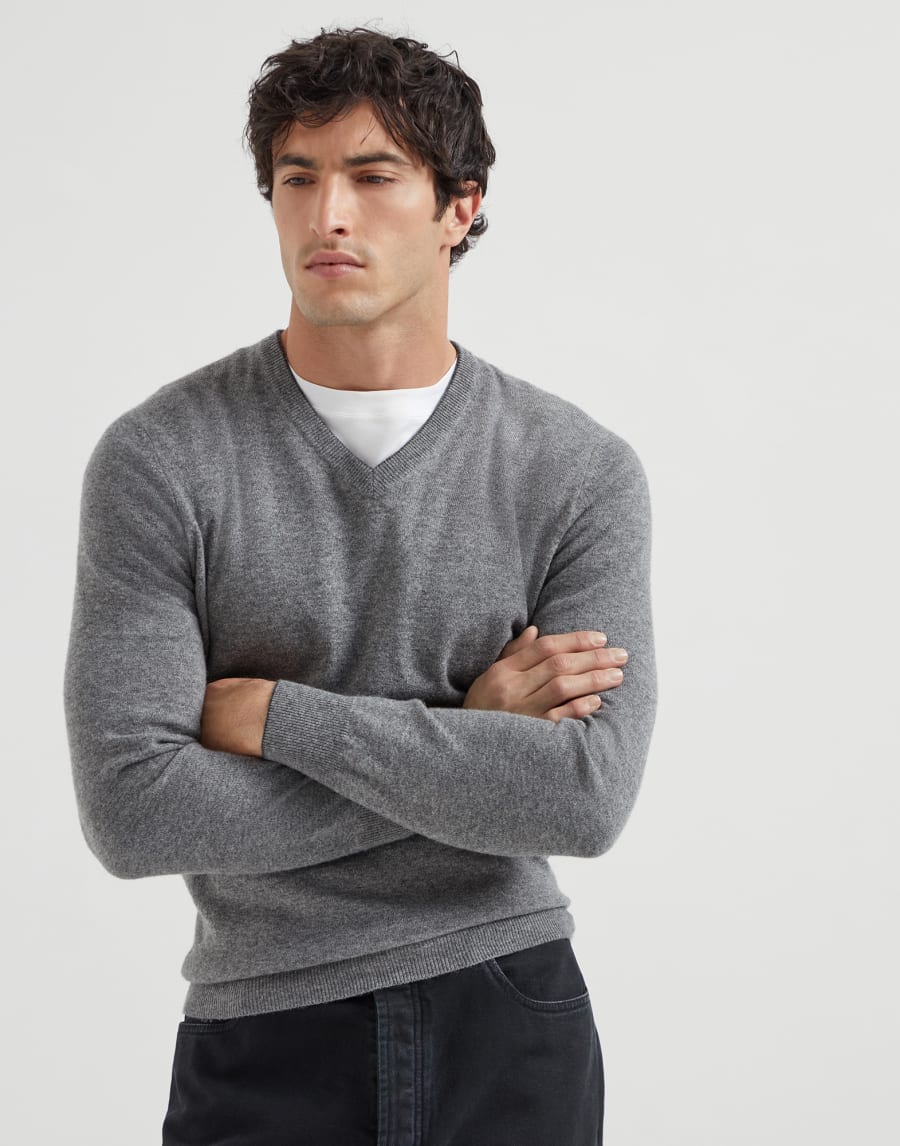 Cashmere sweater Grey Man - Brunello Cucinelli