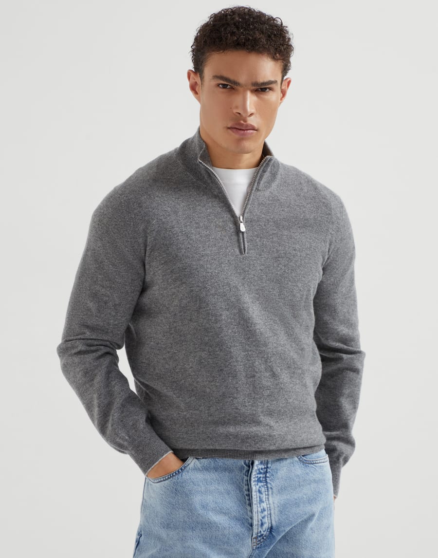 Cashmere sweater Dark Grey Man - Brunello Cucinelli